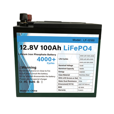 batería de 12V 100A LiFePO4 para el almacenamiento de energía solar